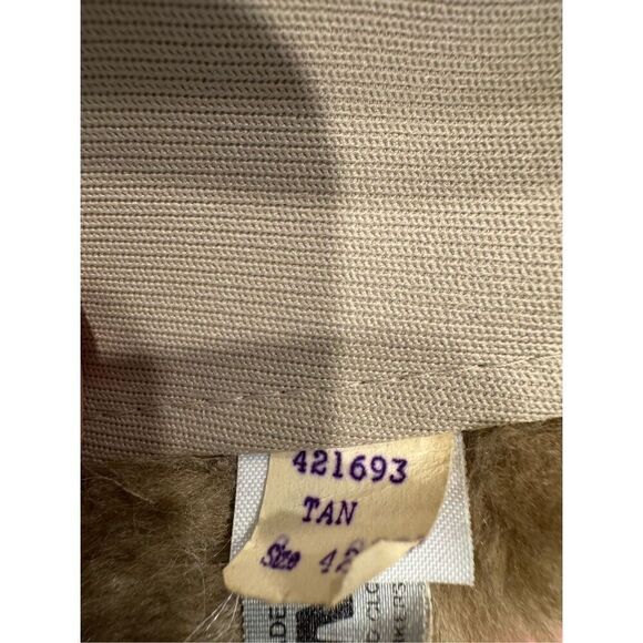 Vintage Richman Men's Button Front Faux Fur Lined Jacket Coat Tan Size 42 - Picture 13 of 15